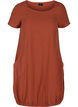 Short-sleeved cotton dress, Orange, Packshot image number 0