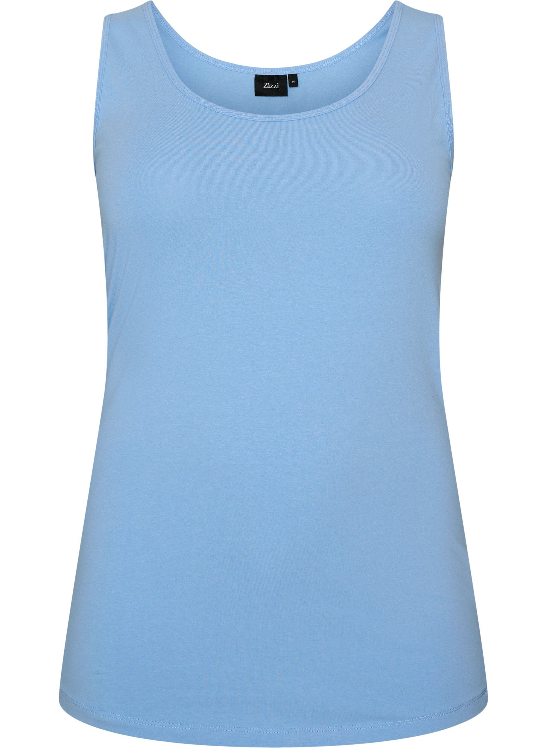 Solid color basic top in cotton
