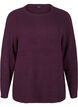 Melange sweater with round neck, Potent Purple Mel., Packshot image number 0