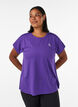 Solid-coloured training T-shirt, Purple, Model image number 0