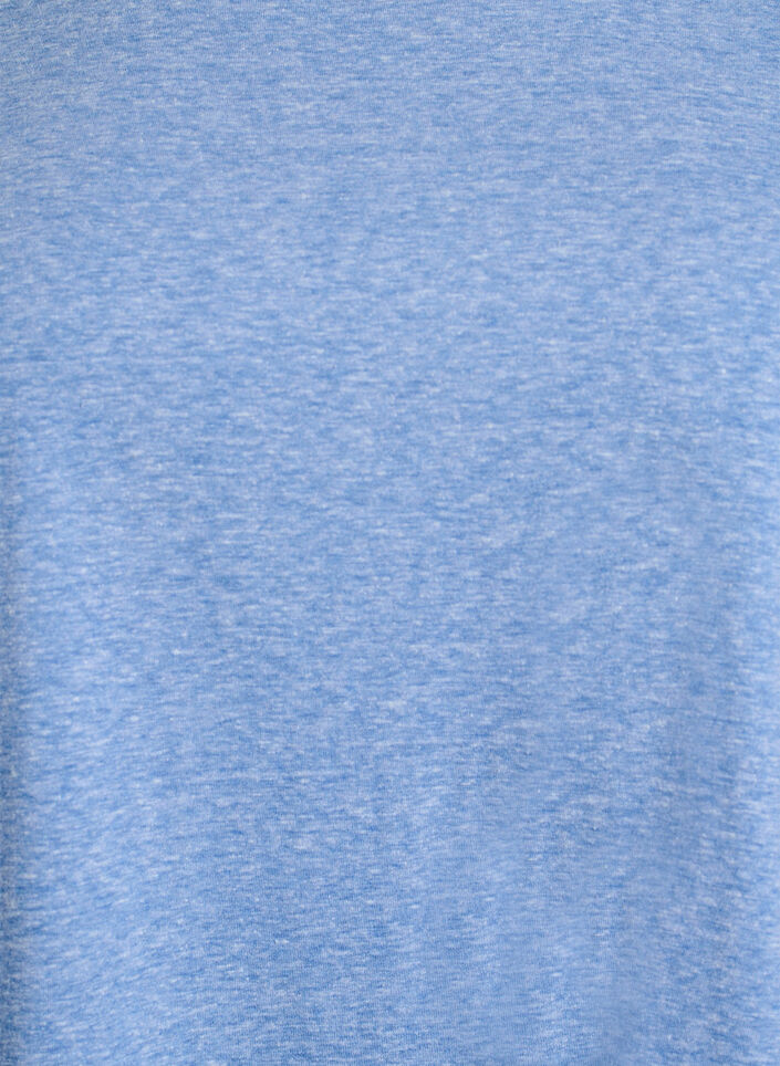 Melange t-shirt with short sleeves, Blue, Packshot image number 2