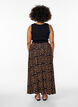 Viscose maxi skirt with smocking, Brown, Model image number 1