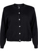 Knitted cardigan with decorative buttons, Black, Packshot image number 0