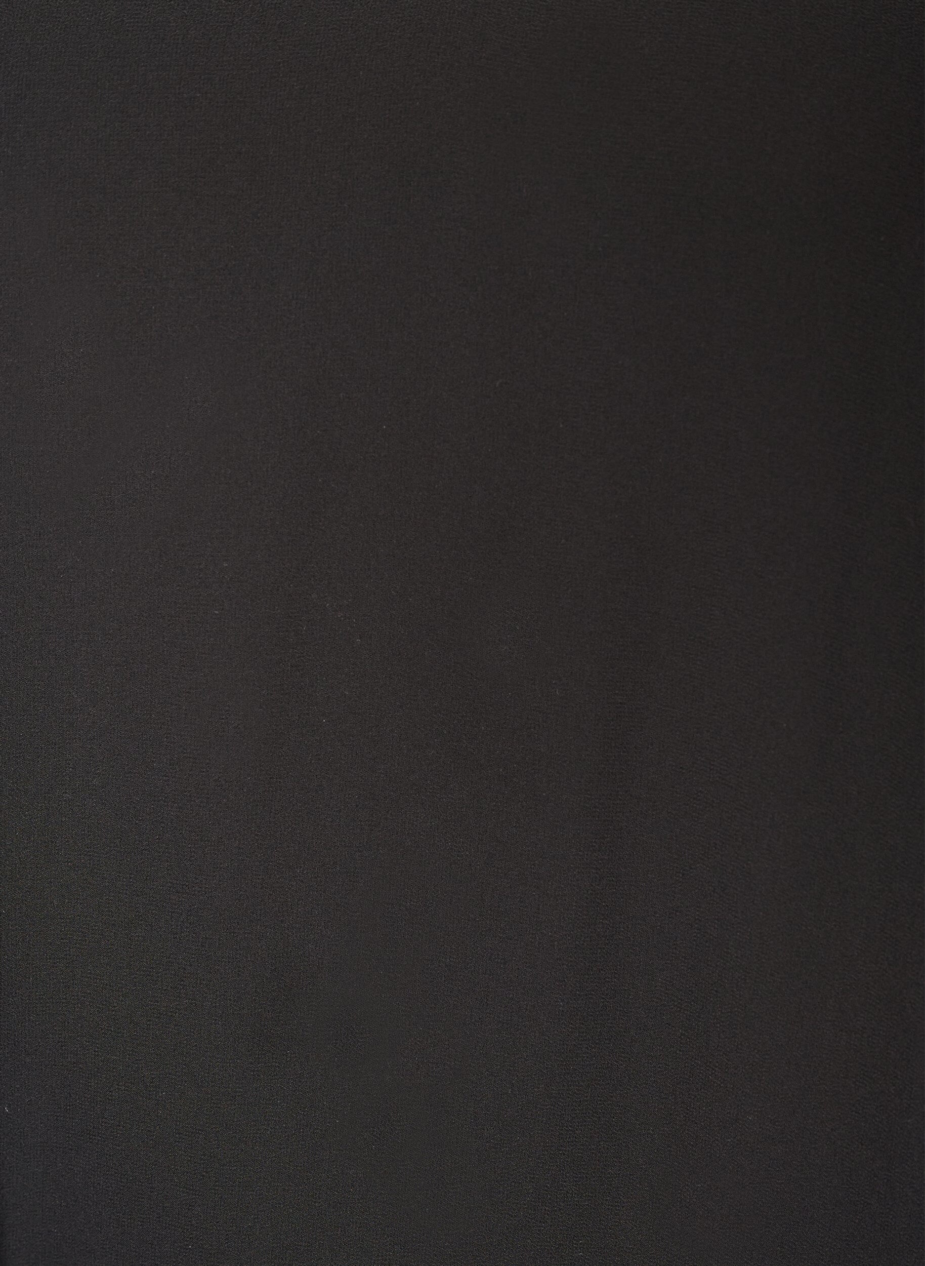 ZizzifashionShort chiffon dress with V-neck, Black, Packshot image number 2