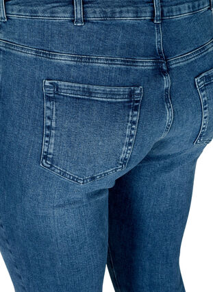 Super slim Amy jeans with frayed edges, Blue denim, Packshot image number 3