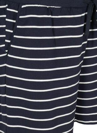 Loose Cotton Shorts with Stripes, Night Sky w. Egret, Packshot image number 2
