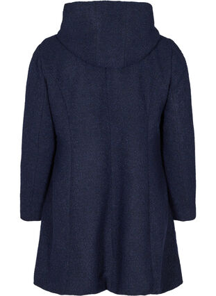 Long coat with wool, Black, Packshot image number 1