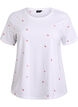 T-shirt in organic cotton with embroidered motifs, White, Packshot image number 0