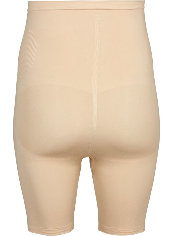High waisted shapewear shorts, Beige, Packshot