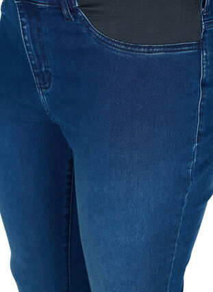 Super slim Amy jeans with elasticated waist, Dark blue denim, Packshot image number 2