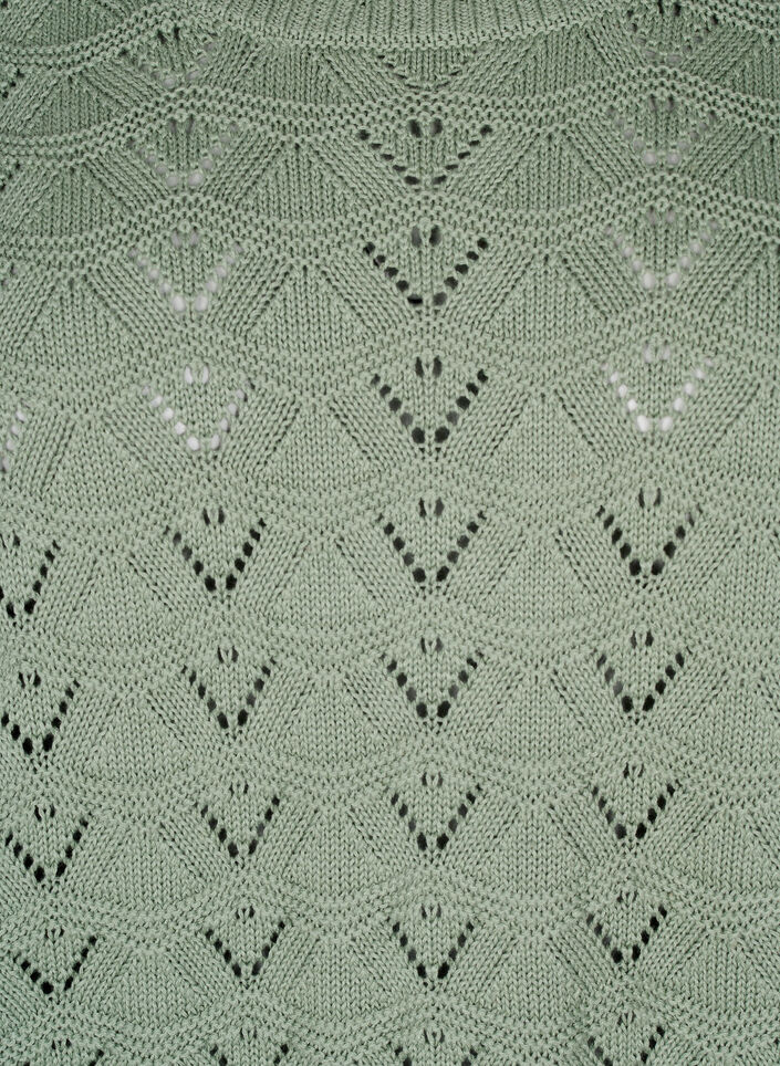 Long-sleeved knit blouse with an openwork pattern, Green Bay, Packshot image number 2