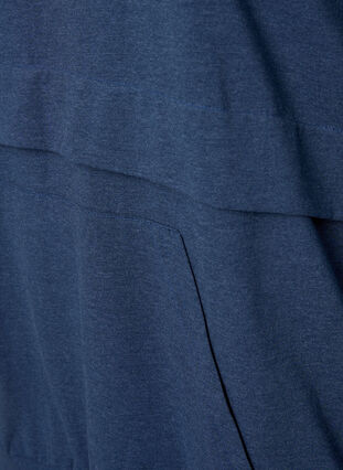 Jumper with zip and pocket, Insignia Blue Mel. , Packshot image number 3