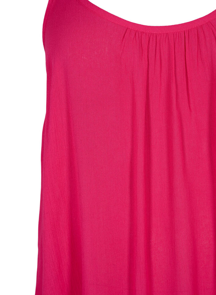 Strap top in viscose, Pink, Packshot image number 2