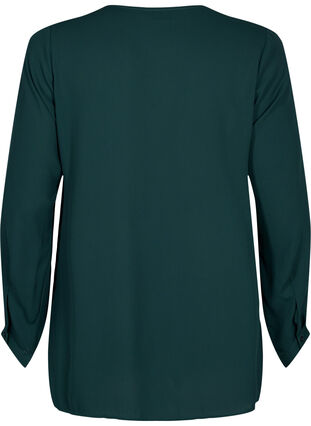 Solid colour shirt with v-neck, Scarab, Packshot image number 1