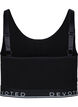 Cotton bra with adjustable straps, Black, Packshot image number 1