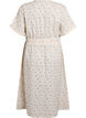 Midi dress with short sleeves and a front slit, White, Packshot image number 1