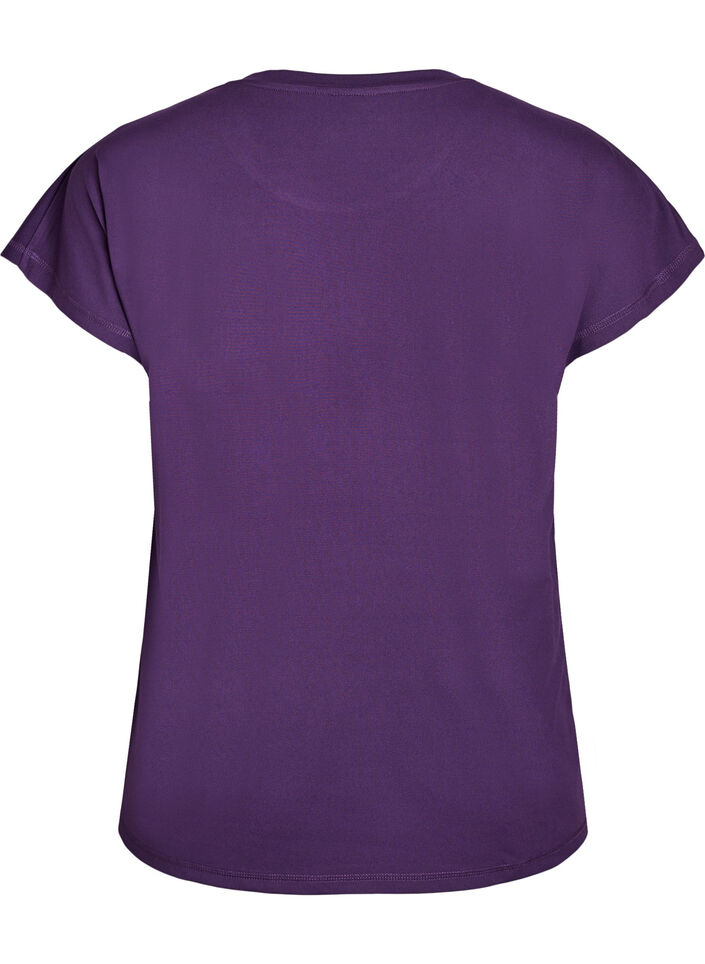 Solid-coloured training T-shirt, Purple, Packshot image number 1