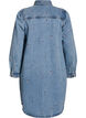 Denim dress with cherries and chest pockets, Light Blue, Packshot image number 1