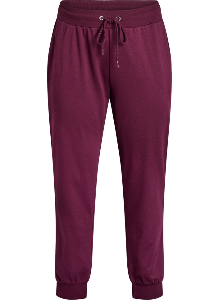 Loose workout trousers with pockets, Red, Packshot image number 0