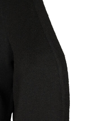 Long knitted cardigan with pockets, Black, Packshot image number 2