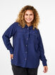 Shirt with collar and chest pockets, Blue, Model image number 0