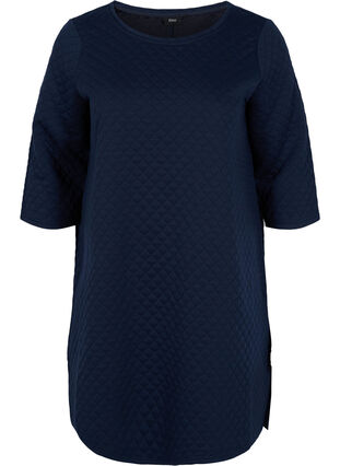 Structured dress with 3/4 sleeves, Navy Blazer, Packshot image number 0
