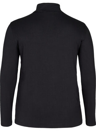Close-fitting top with a high neck, Black, Packshot image number 1