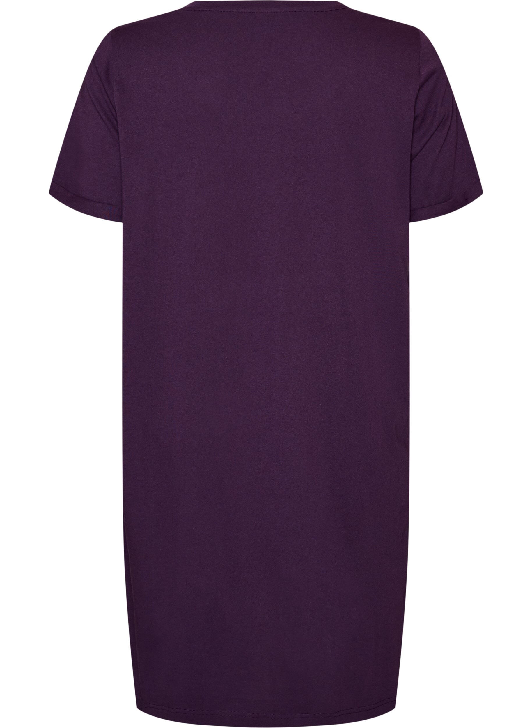 ZizzifashionShort-sleeved nightgown in organic cotton, Blue, Packshot image number 1