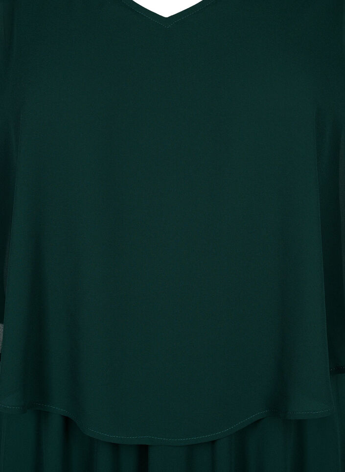 A-line maxi dress with short sleeves, Scarab, Packshot image number 2