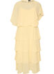 Maxi dress with ruffle layers and detachable cape, Yellow, Packshot image number 0