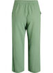 High-waisted cotton muslin trousers with loose legs, Green, Packshot image number 1