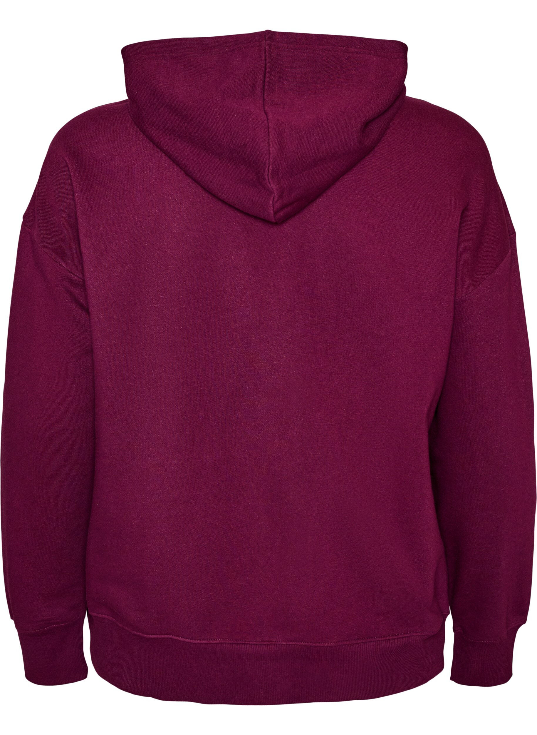 ZizzifashionHoodie with chest print, Purple, Packshot image number 1
