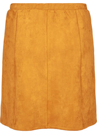Skirt in faux suede, Warm Brown, Packshot image number 1