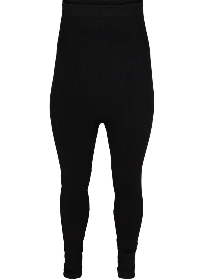 Shapewear leggings with high waist, Black, Packshot image number 0