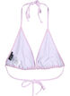 Triangle bikini bra with crepe structure, Purple, Packshot image number 1