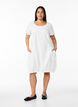 Short-sleeved cotton dress, White, Model image number 1