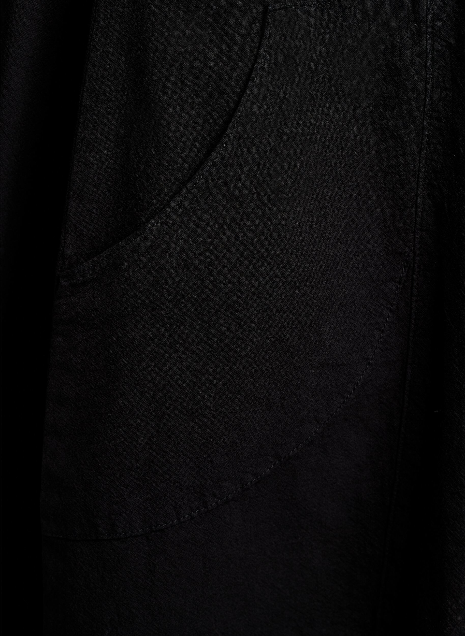 Zizzifashion Short-sleeved cotton dress, Black, Packshot image number 3