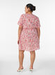 Short cotton dress with floral print, Red, Model image number 2