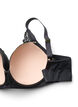 Moulded underwired bra with floral lace, Black, Packshot image number 3