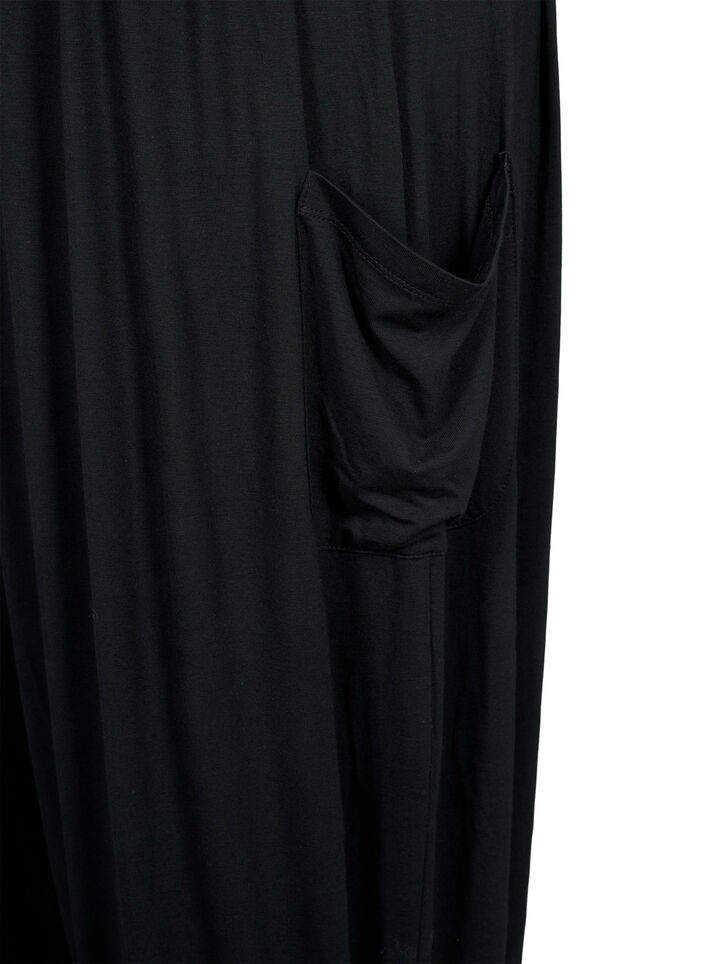 Sleeveless jumpsuit with pockets, Black, Packshot image number 3