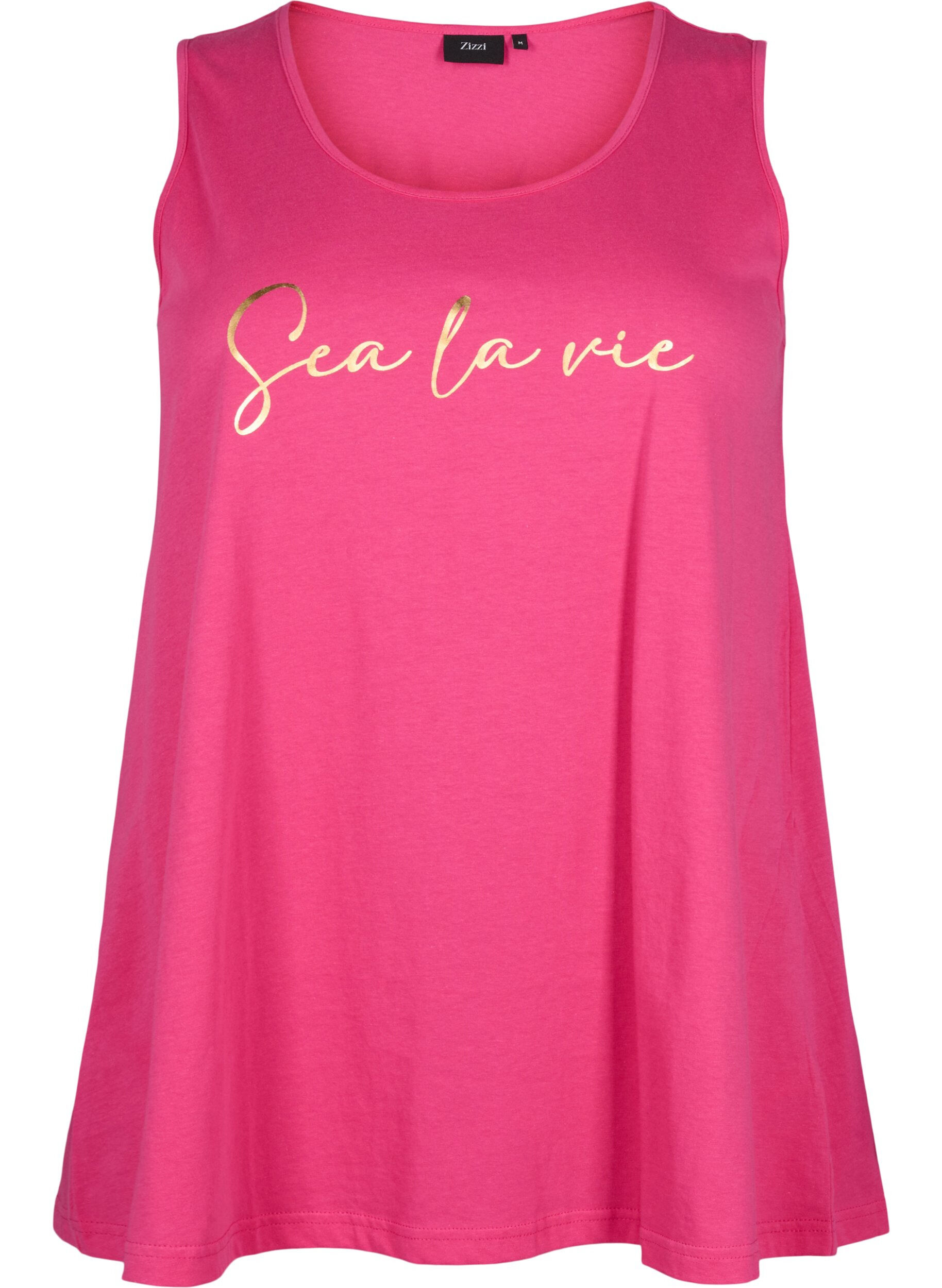 Zizzifashion Cotton top with a-shape, Pink, Packshot image number 0