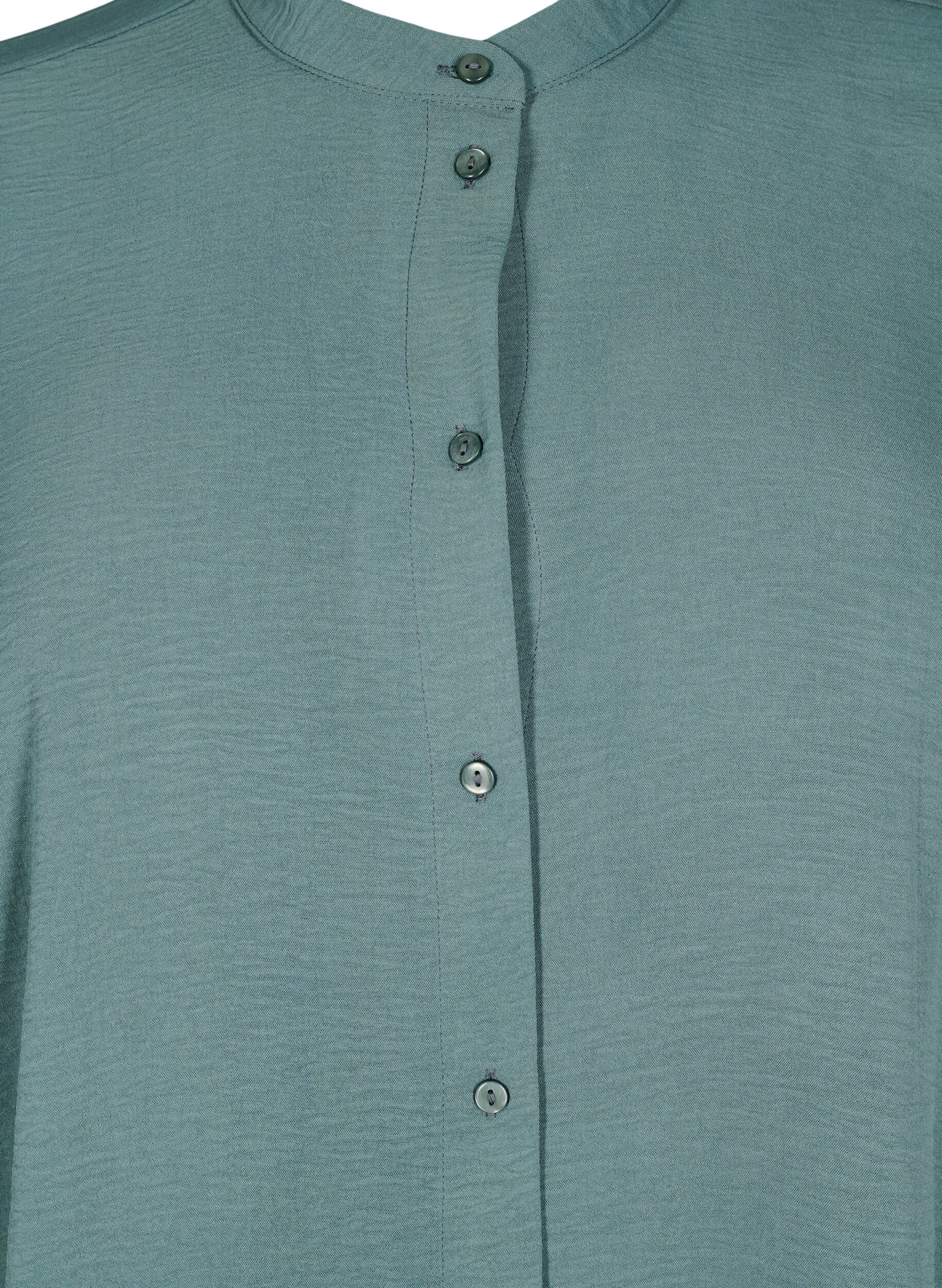 Zizzifashion Tunic with 3/4 sleeves, Green, Packshot image number 2