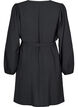 Short wrap dress with tie belt, Black, Packshot image number 1