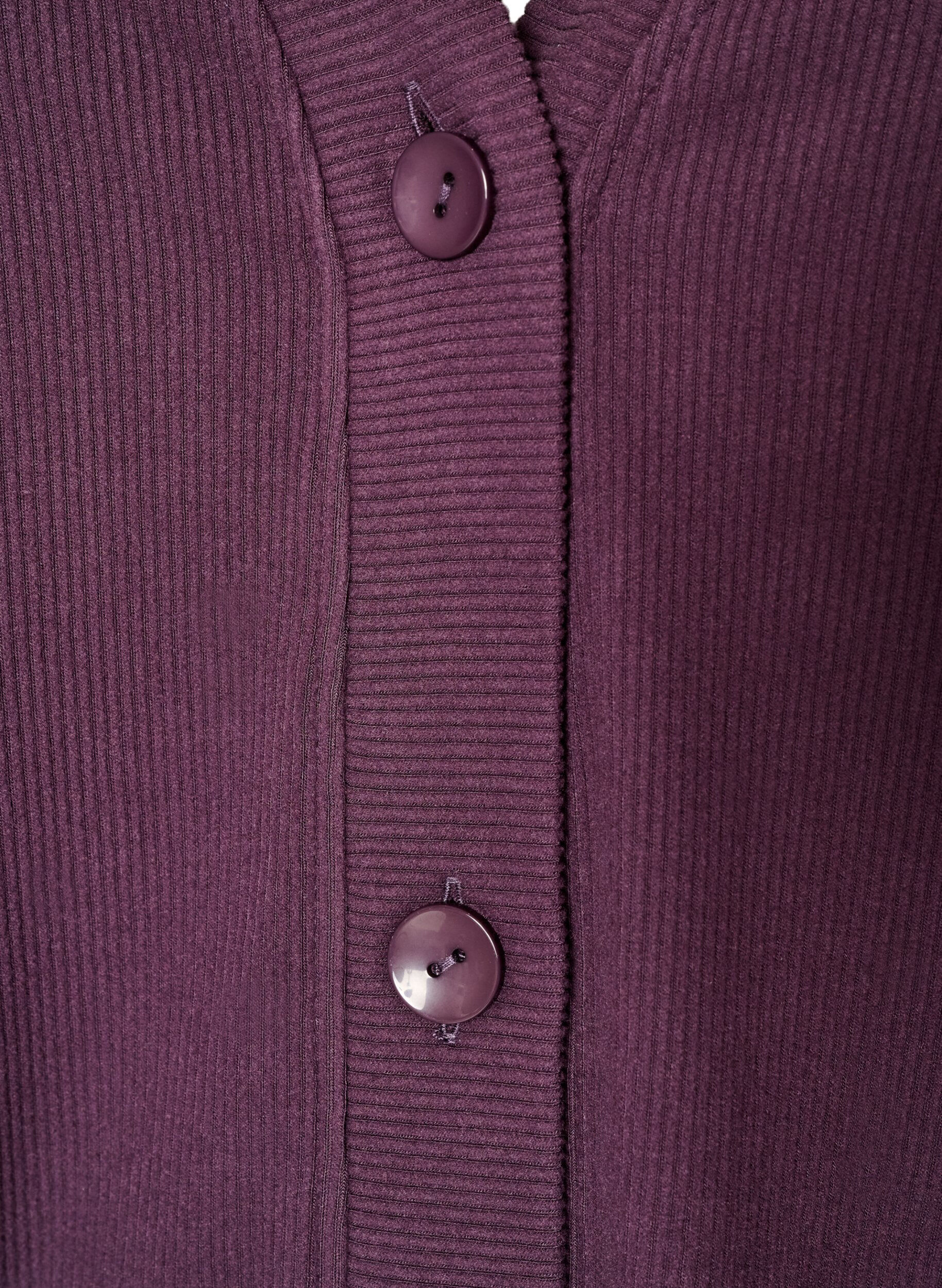 ZizzifashionRibbed jersey cardigan with V-neck, Purple, Packshot image number 2