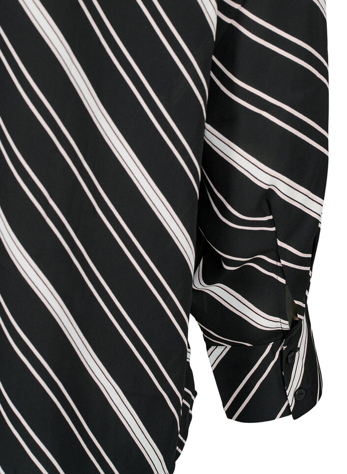 Striped shirt with long sleeves, Black Stripe, Packshot image number 3
