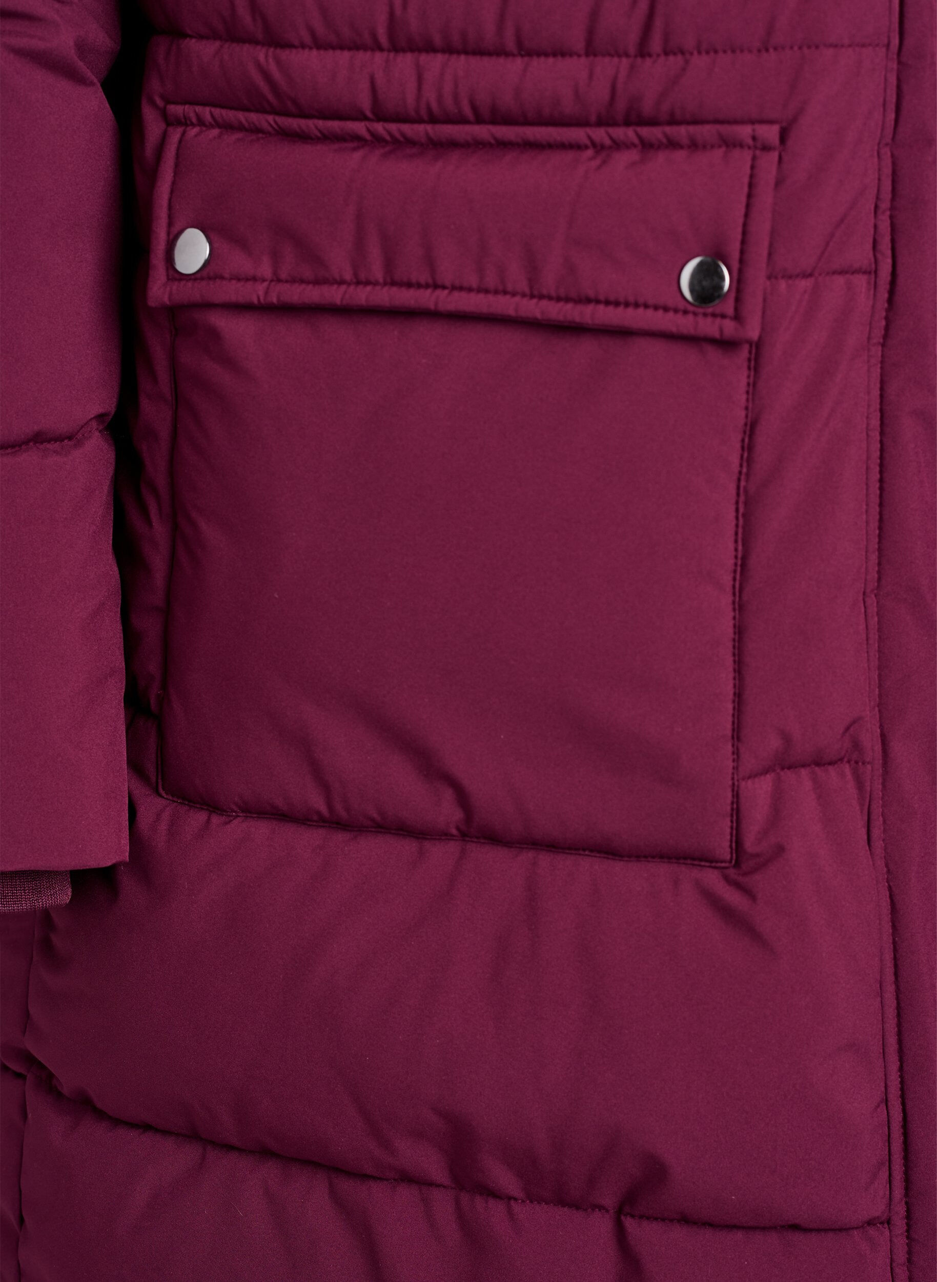Zizzifashion Water-repellent parka with faux fur Collar, Dark Bordeaux, Packshot image number 3