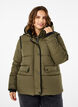 Short puffer jacket with contrast details, Green, Model image number 0