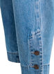 Cropped Kiana jeans with straight fit and button details, Light Blue, Packshot image number 3