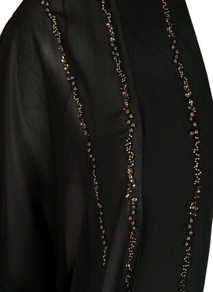 Kimono with 3/4-length sleeves and beading, Black, Packshot image number 2