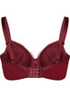 Padded underwired bra with lace and U-back, Red, Packshot image number 1